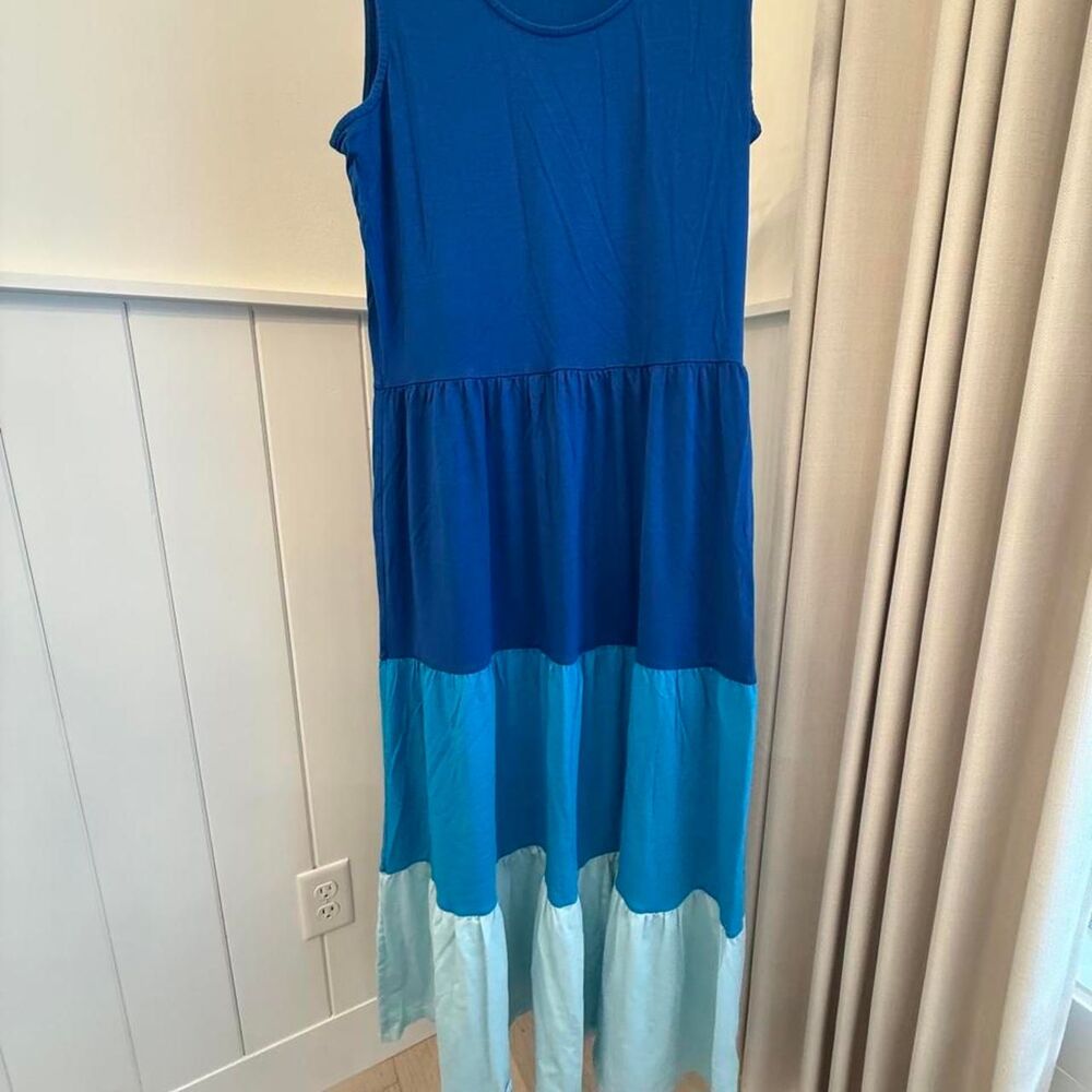 Lands-end Women's Blue Dress